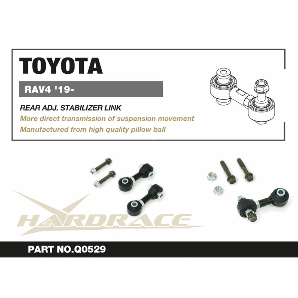 HARDRACE Q0529 Rear Adjustable STAB. LINK - 2PCS / SET for TOYOTA RAV4 '19- Photo-1