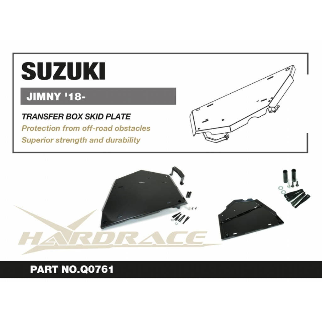 HARDRACE Q0761 TRANSFER BOX SKID PLATE - 2PCS / SET for SUZUKI JIMNY '18- Photo-2
