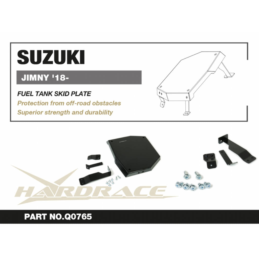HARDRACE Q0765 FUEL TANK SKID PLATE - 4PCS / SET for SUZUKI JIMNY '18- Photo-2