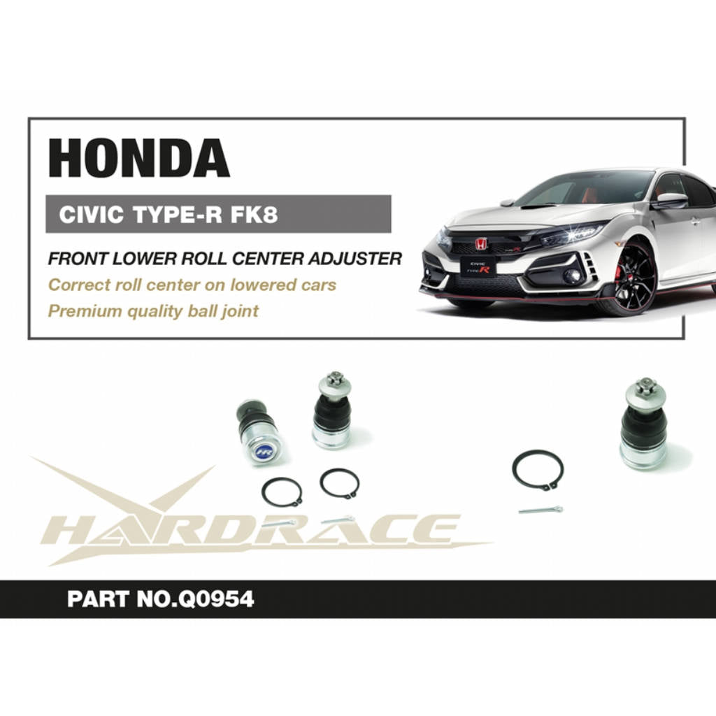 HARDRACE Q0954 Front Lower ROLL CENTER ADJUSTER INCREASE 5MM - 2PCS / SET for HONDA CIVIC '15- FK8 TYPE-R Photo-1