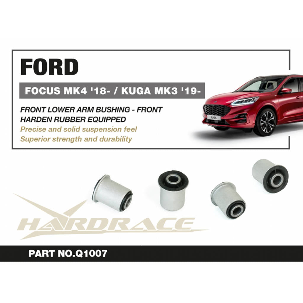 HARDRACE Q1007 Front Lower Arm -Front Bushing (Harden Rubber) - 2PCS / SET for FORD FOCUS MK4 '18- / KUGA '19 Photo-1