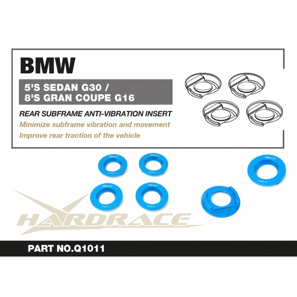 HARDRACE Q1011 Rear Subframe anti-vibration insert - 4PCS / SET for BMW 5'S SEDAN G30 / 8'S GRAN COUPE G16 Photo-1