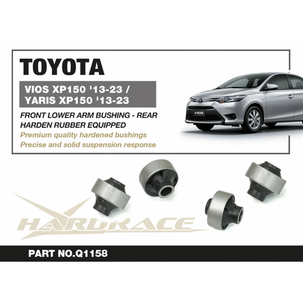 HARDRACE Q1158 Front Lower Arm Bushing,Rear (Harden Rubber) - 2PCS / SET for TOYOTA VIOS XP150 '13-23 / YARIS XP150 '13-23 Photo-1