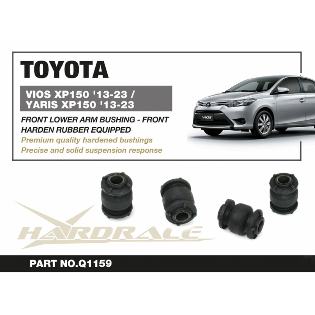 HARDRACE Q1159 Front Lower Arm Bushing, Front (Harden Rubber) - 2PCS / SET for TOYOTA VIOS XP150 '13-23 / YARIS XP150 '13-23 Photo-1