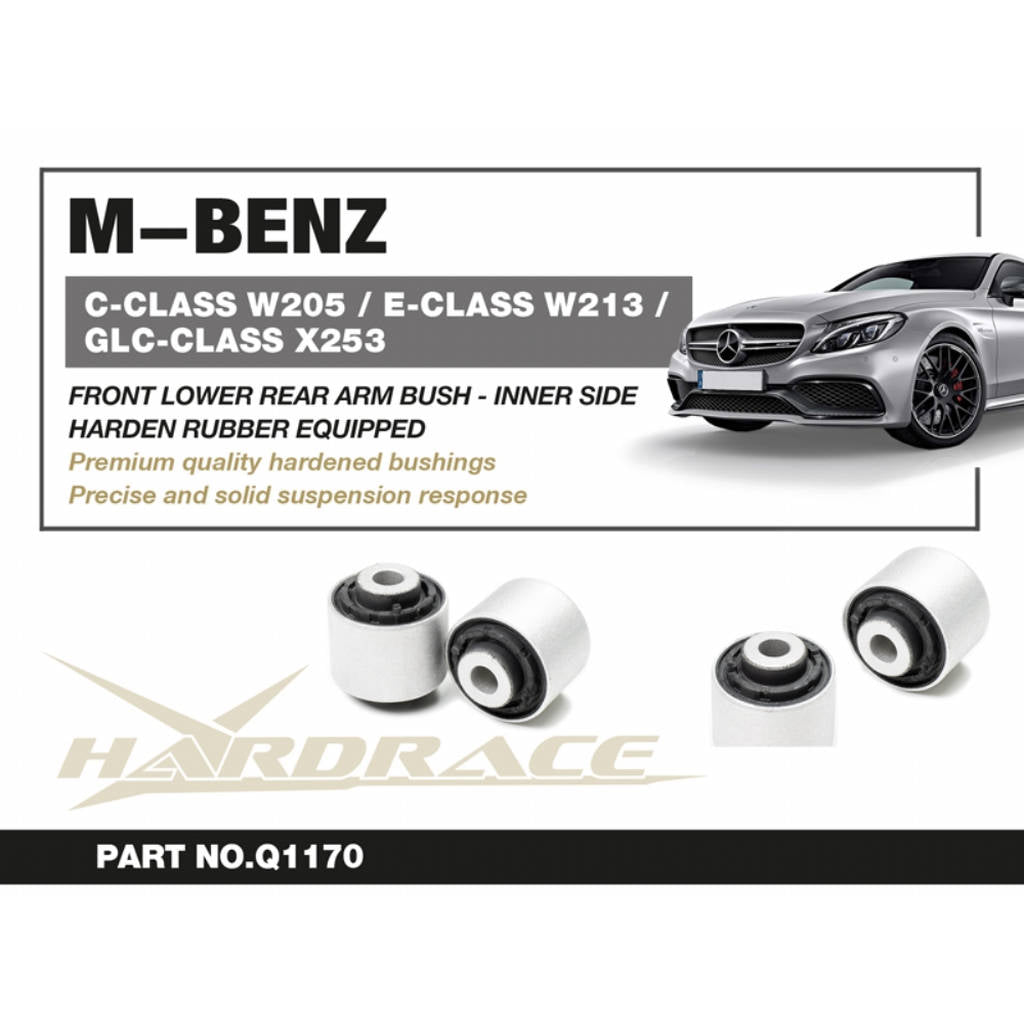 HARDRACE Q1170 Front Lower Rear Arm Bushing - INNER SIDE (Harden Rubber) - 2PCS / SET for MERCEDES-BENZ C-CLASS W205 AWD / E-CLASS W213 AWD / GLC X253 Photo-1
