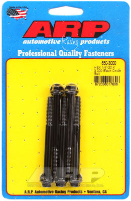 ARP 650-3000 SAE Bolt Kit 1/4-20 X 3.000 hex black oxide bolts Photo-0