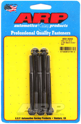 ARP 650-3250 SAE Bolt Kit 1/4-20 X 3.250 hex black oxide bolts Photo-0