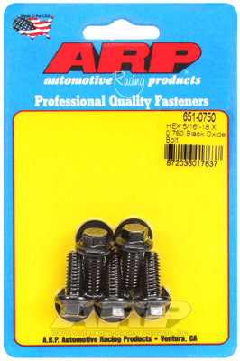 ARP 651-0750 SAE Bolt Kit 5/16-18 X 0.750 hex black oxide bolts Photo-0