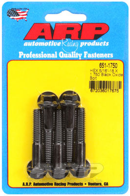 ARP 651-1750 SAE Bolt Kit 5/16-18 X 1.750 hex black oxide bolts Photo-0
