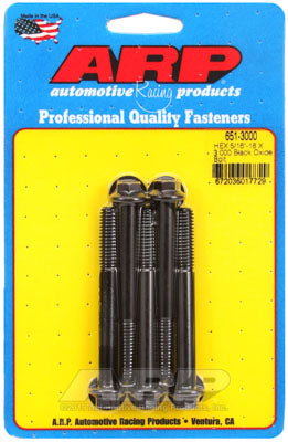 ARP 651-3000 SAE Bolt Kit 5/16-18 X 3.000 hex black oxide bolts Photo-0