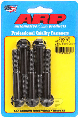 ARP 652-2500 SAE Bolt Kit 3/8-16 X 2.500 hex black oxide bolts Photo-0