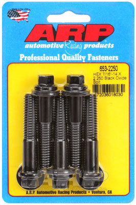 ARP 653-2250 SAE Bolt Kit 7/16-14 X 2.250 hex black oxide bolts Photo-0