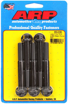 ARP 653-3250 SAE Bolt Kit 7/16-14 X 3.250 hex black oxide bolts Photo-0