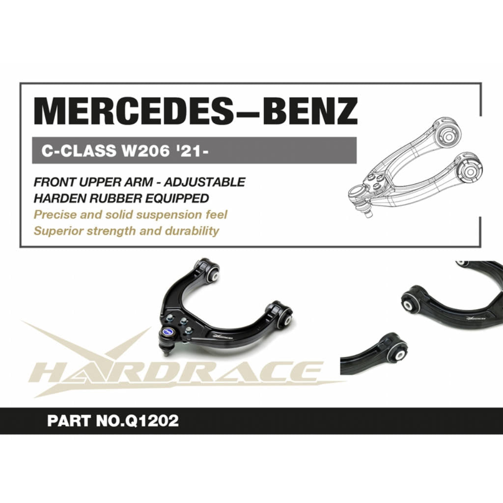 HARDRACE Q1202 Front upper camber kit (harden rubber) - 2pcs/set for MERCEDES-BENZ C-CLASS W206 Photo-1
