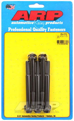 ARP 654-3750 SAE Bolt Kit 3/8-16 x 3.750 hex 7/16 wrenching black oxide bolts Photo-0