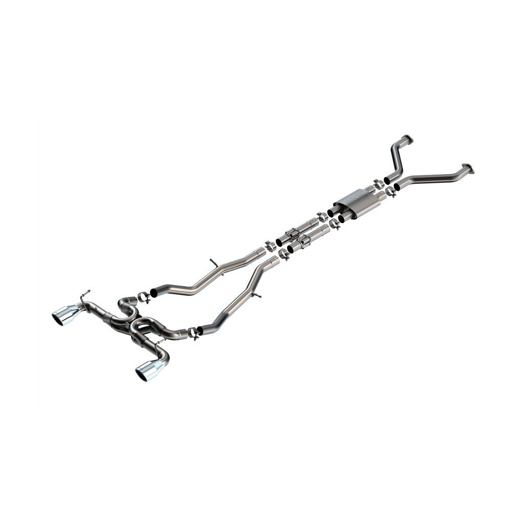 BORLA 140930 Exhaust system Cat-Back ATAK 2.50" S RD RL AC PH SR TIP: 4.50" RD X 7.75" Polished T-304 Stainless Steel for NISSAN Z 2024 Photo-0