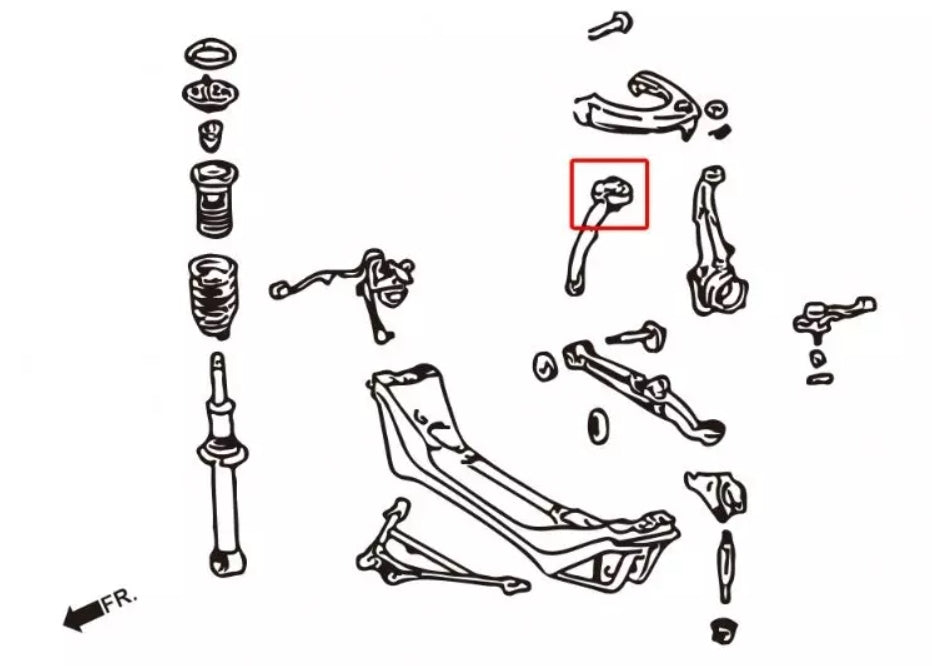 HARDRACE 6546-A Set of front silentblocks for LEXUS IS SXE10 (2pcs) Photo-1