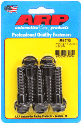 ARP 655-1750 SAE Bolt Kit 7/16-14 X 1.750 hex 1/2 wrenching black oxide bolts Photo-0