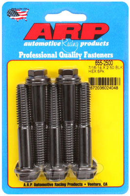 ARP 655-2500 SAE Bolt Kit 7/16-14 X 2.500 hex 1/2 wrenching black oxide bolts Photo-0