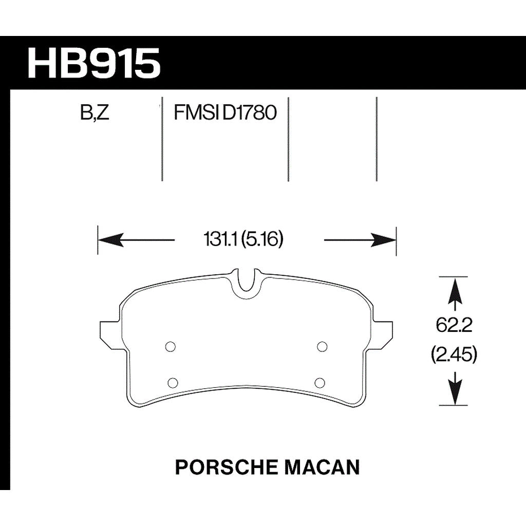 HAWK HB915B.664A Street brake pads HPS 5.0 Photo-2