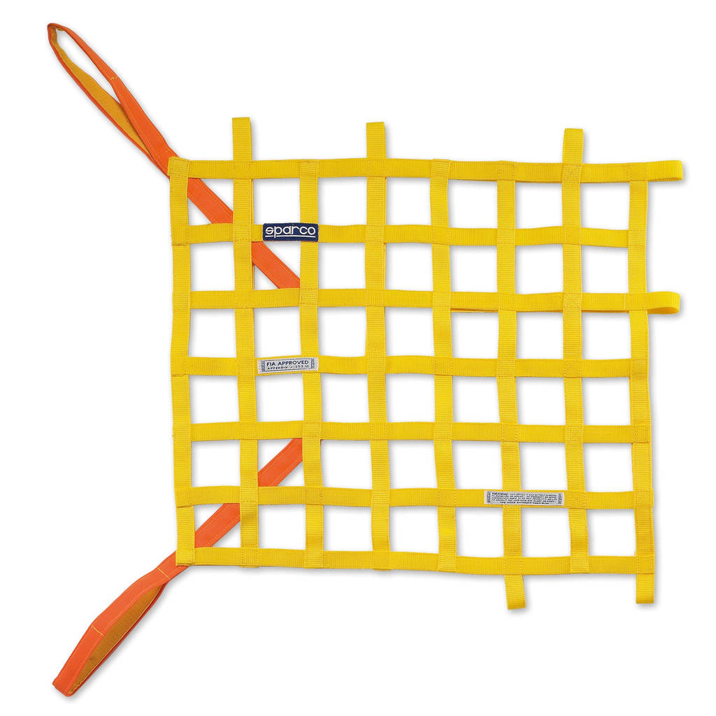SPARCO 002192FA-G Window safety nets (FIA) 50x52, yellow Photo-0