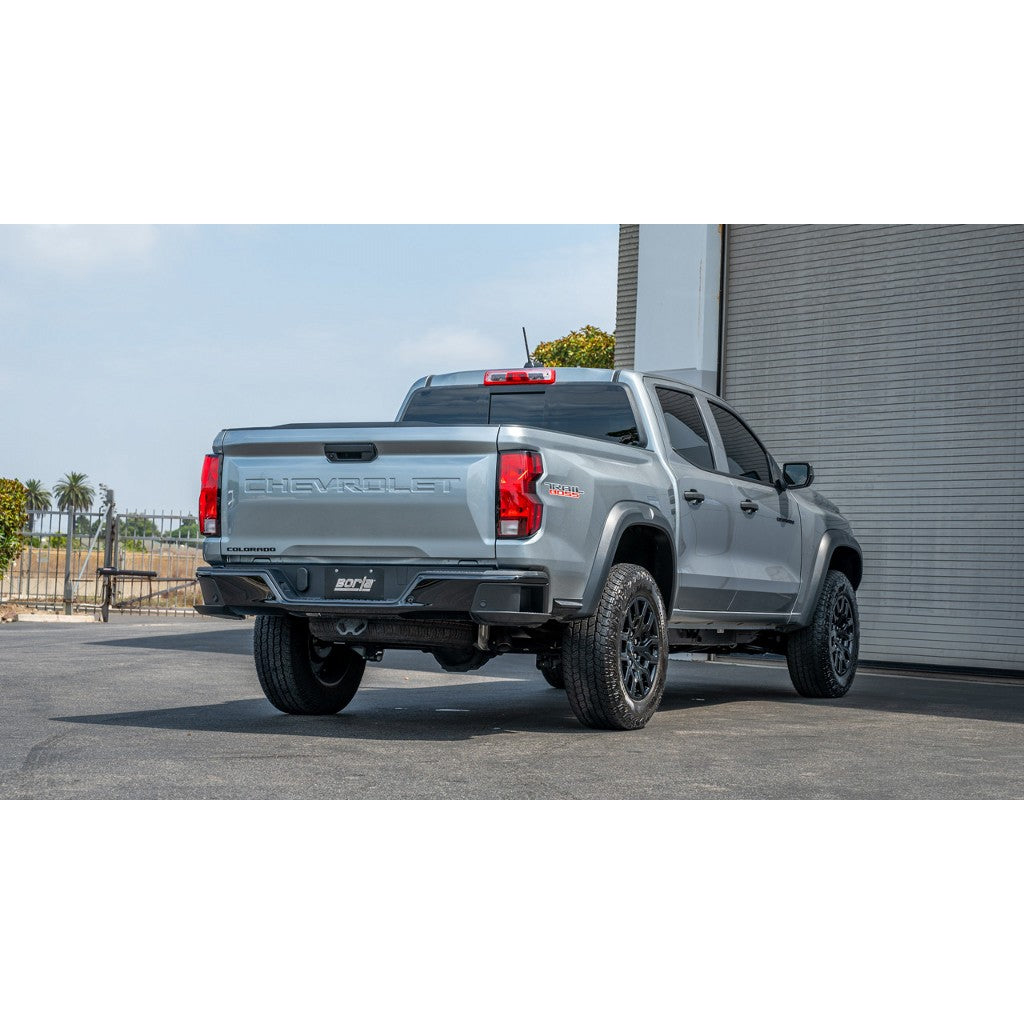 BORLA 140944 Exhaust system Cat-Back 3" S-type S TD S Tip: 3.00" Brushed T-304 stainless turndown for CHEVROLET Colorado 2.7L 2023-2024 Photo-1