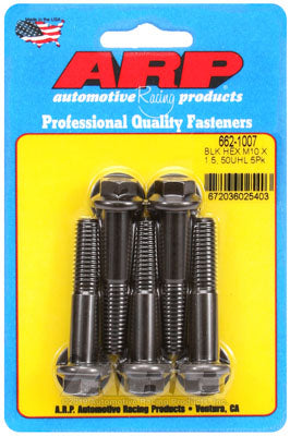 ARP 662-1007 Metric Thread Bolt Kit M10 x 1.50 x 50 hex black oxide bolts Photo-0
