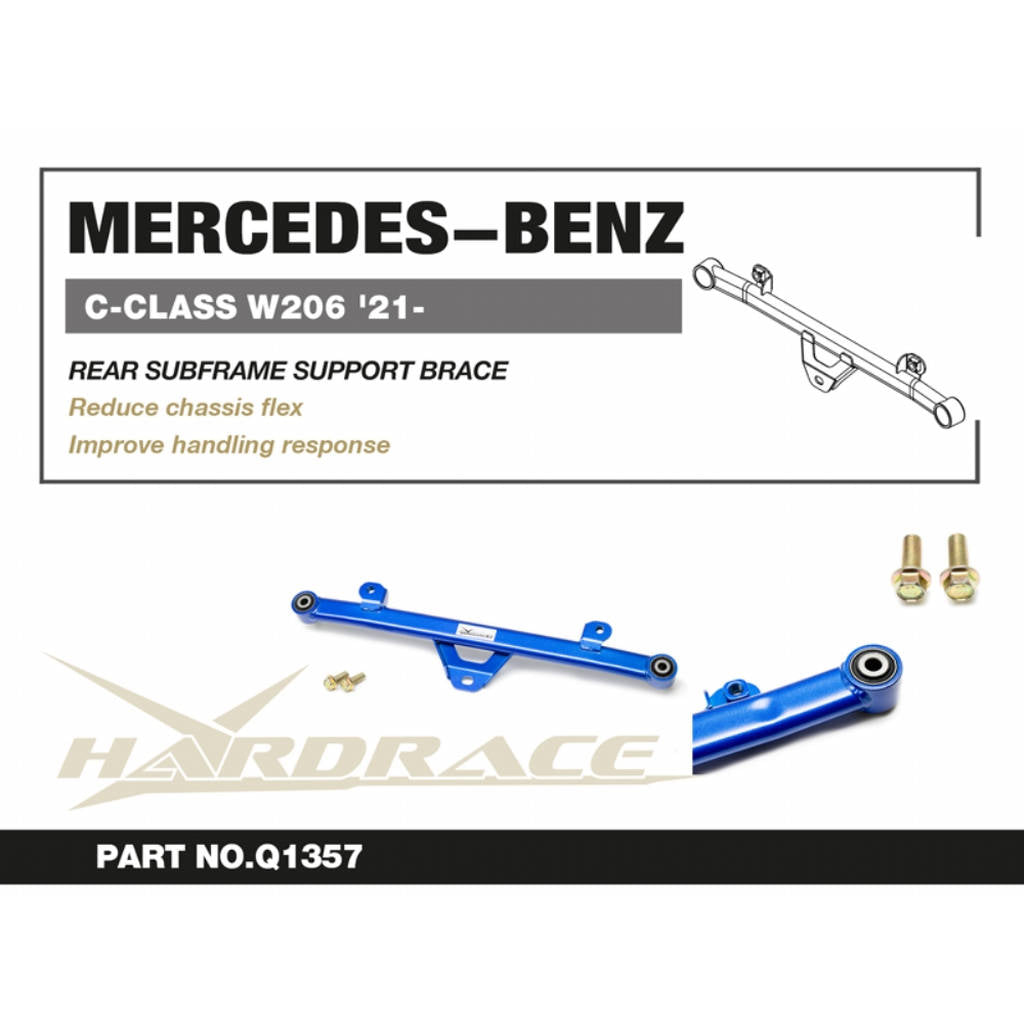 HARDRACE Q1357 Rear subframe support brace OE replacement - 1 Pcs/Set for MERCEDES-BENZ C-class (W206) 2021+ Photo-2