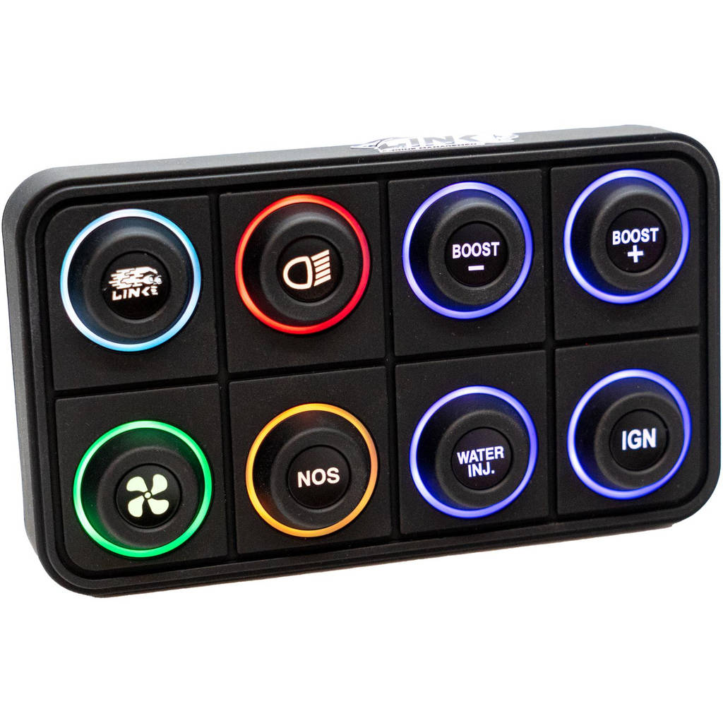 Link ECU 101-0237 8 key (2x4) CAN Keypad with interchangeable 15mm inserts (sold separately) Photo-1
