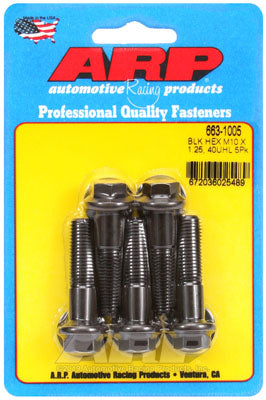 ARP 663-1005 Metric Thread Bolt Kit M10 x 1.25 x 40 hex black oxide bolts Photo-0