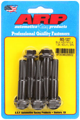 ARP 663-1007 Metric Thread Bolt Kit M10 x 1.25 x 50 hex black oxide bolts Photo-0