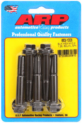 ARP 663-1008 Metric Thread Bolt Kit M10 x 1.25 x 60 hex black oxide bolts Photo-0