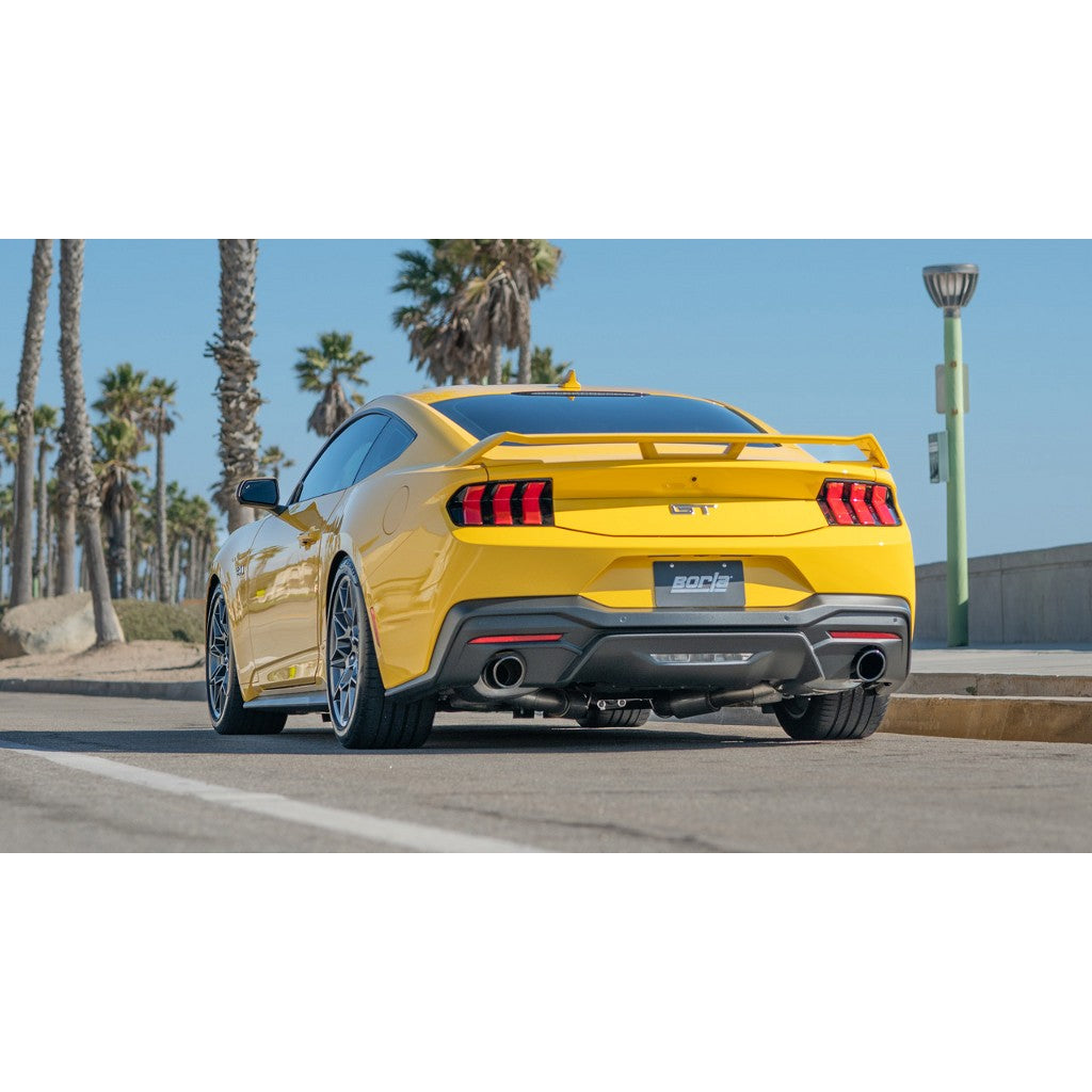 BORLA 11984BC Exhaust system Axle-Back ATAK 2.5" S RD RL AC BC SR Tip 4" RD X 9.75" Black chrome (Non-active exhaust) for FORD Mustang GT 5.0L V8 2024 Photo-1