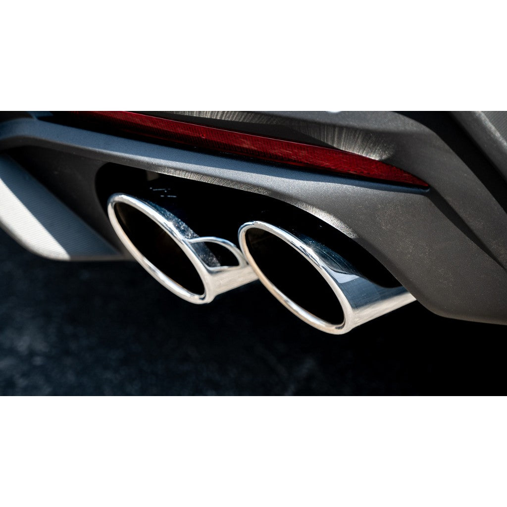 BORLA 140970 Exhaust system Cat-Back ATAK 3" D RD RL AC SR Tip: 4" RD X 9.50" & 4" RD X 9.00" Quad tip (Non-active exhaust) for FORD Mustang GT 5.0L V8 2024 Photo-2