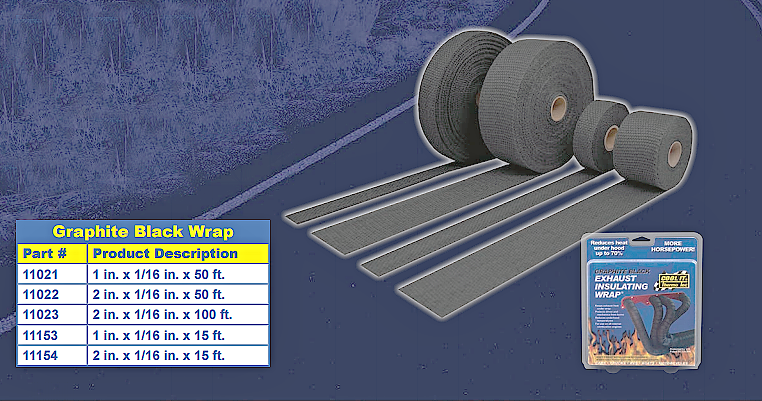 THERMO-TEC 11153 Exhaust Insulating Wrap black 1in. x 15 ft. Photo-0