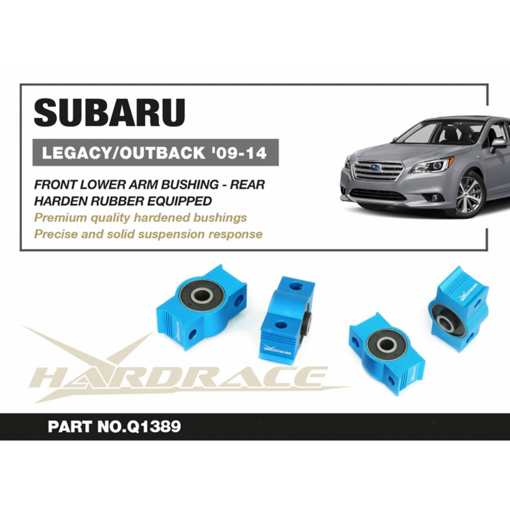 HARDRACE Q1389 Front lower arm Rear bushing (harden rubber) - 2 Pcs/Set for SUBARU Legacy / Outback 2015-2019 Photo-1