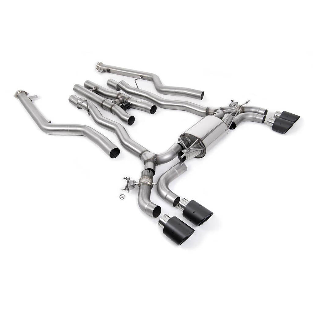 MILLTEK SSXBM1231 Cat-back exhaust system with carbon Jet-100 trims Photo-0