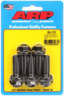 ARP 664-1003 Metric Thread Bolt Kit M12 x 1.50 x 35 hex black oxide bolts Photo-0