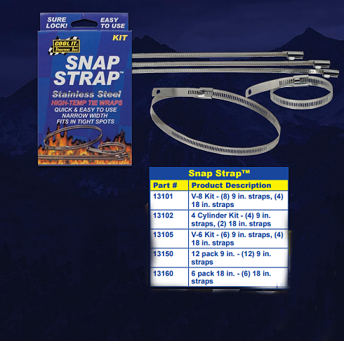 THERMO-TEC 13105 Steel clamp, kit V6, 9" -6pcs and 18" -4pcs Photo-0