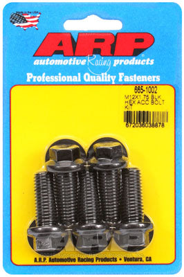 ARP 665-1002 Metric Thread Bolt Kit M12 x 1.75 x 30 hex black oxide bolts Photo-0
