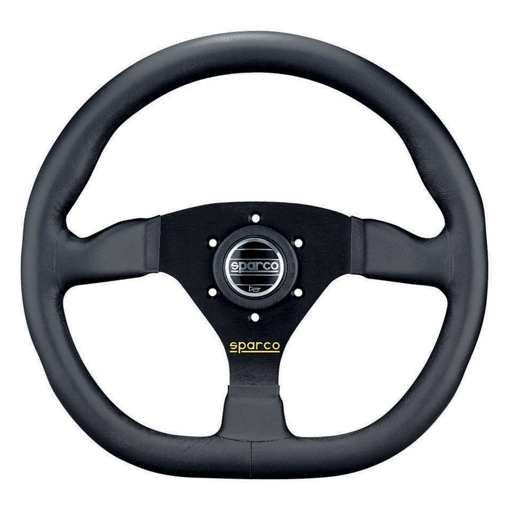 SPARCO 015TRGL1TUV Steering wheel L360, leather, black, diam.330mm, reach 00mm Photo-0