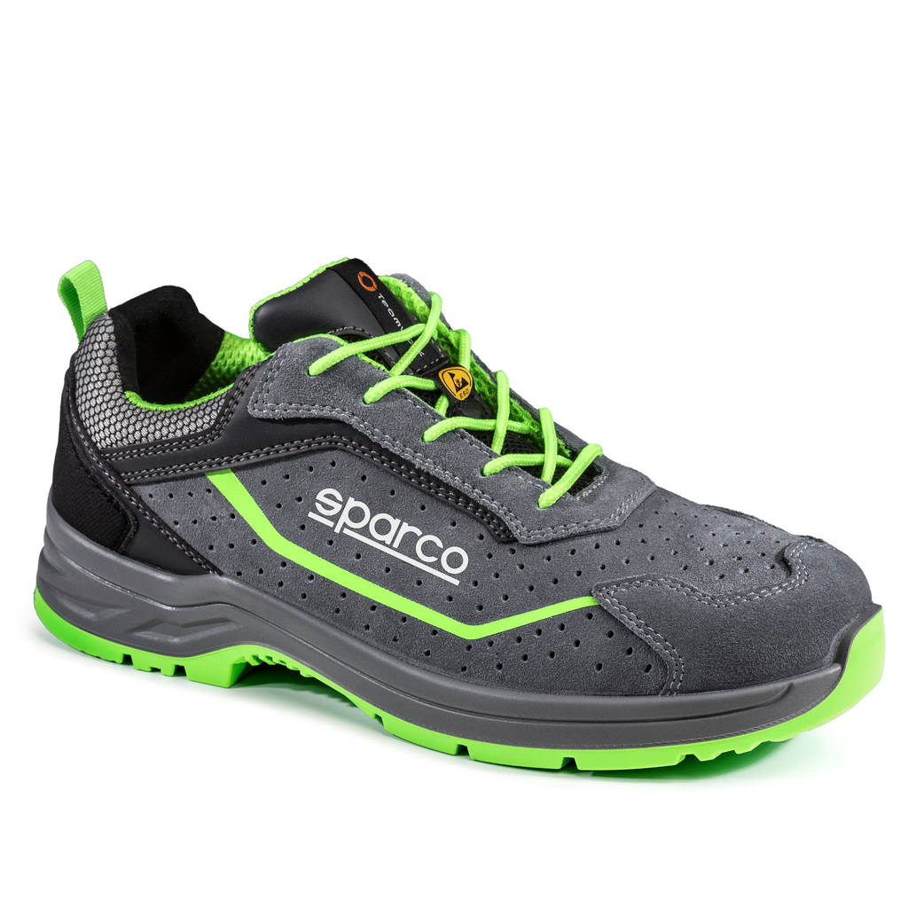 SPARCO 0753848GRVF Shoes Indy Felix S1P ESD gray/Green fluo 48 Photo-0