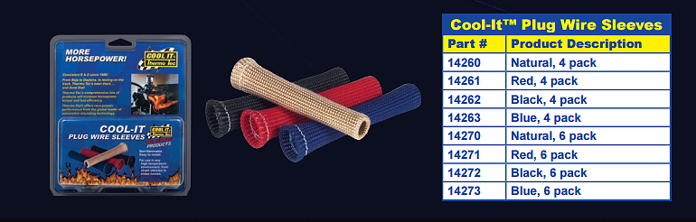 THERMO-TEC 14261 Cool-It Plug Wire Sleeves 4pcs. red Photo-0