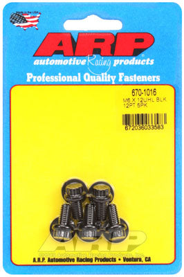 ARP 670-1016 Metric Thread Bolt Kit M6 x 1.00 x 12 12pt black oxide bolts Photo-0