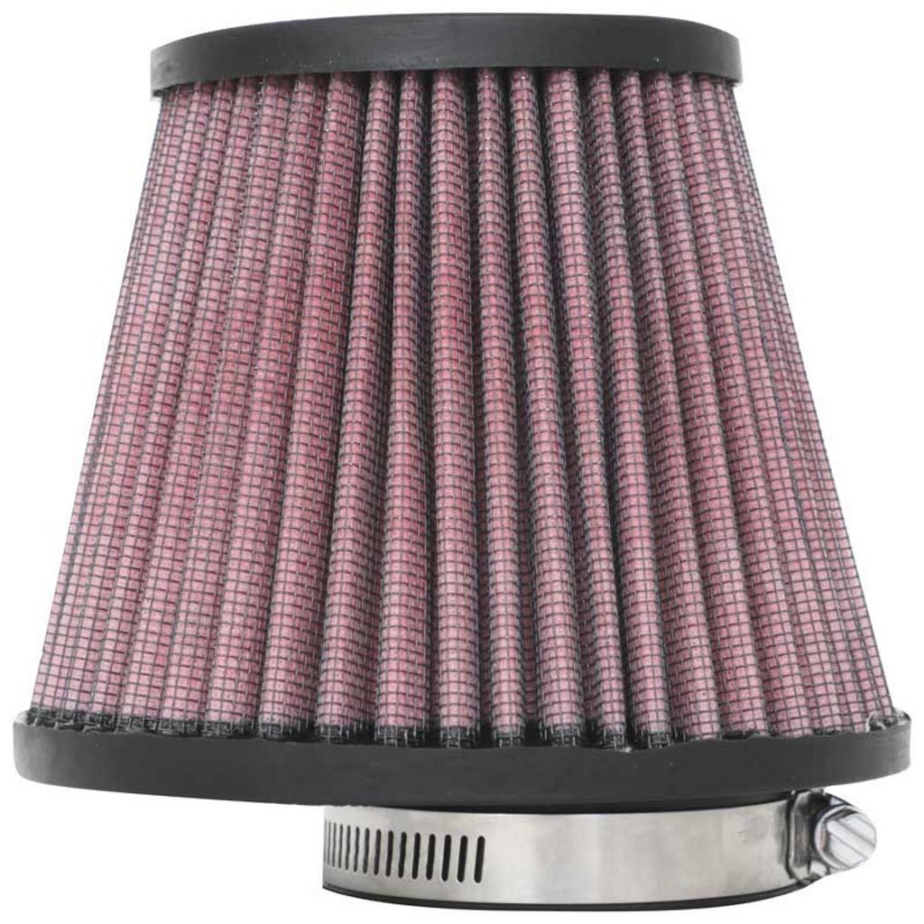 K&N RU-8490 Universal clamp-on air filter 2-3/8" FLG X 5-3/16" B X 3-1/2" T X 4-11/32" H Photo-0
