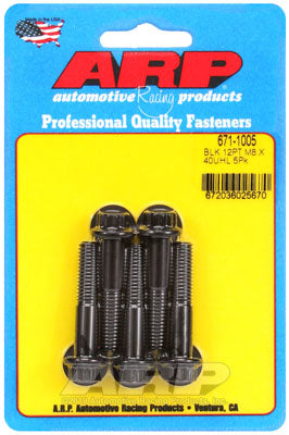 ARP 671-1005 Metric Thread Bolt Kit M8 x 1.25 x 40mm 12pt black oxide bolts Photo-0