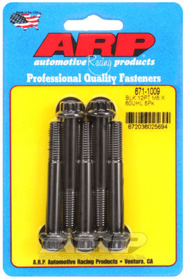 ARP 671-1009 Metric Thread Bolt Kit M8 x 1.25 x 60mm 12pt black oxide bolts Photo-0