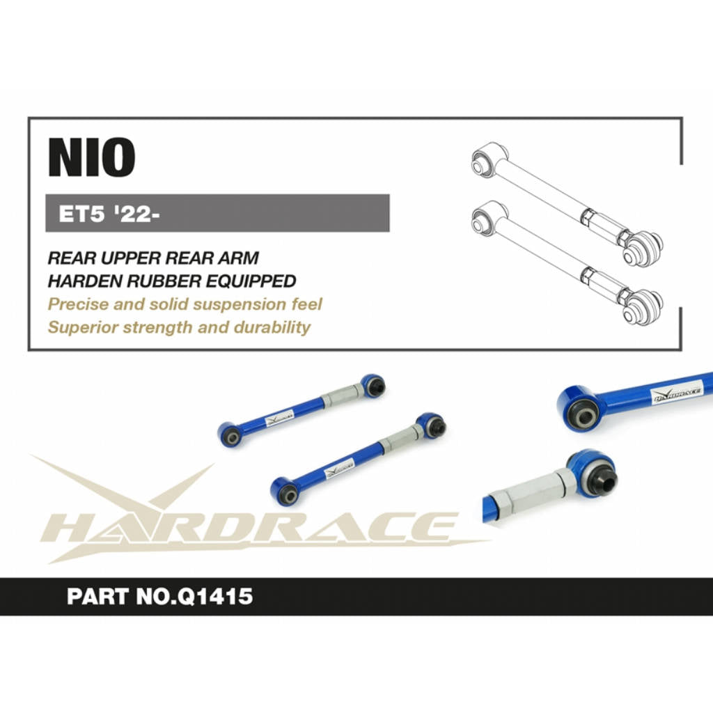 HARDRACE Q1415 Rear Upper Rear Arm (Harden Rubber) 2pcs for NIO ET5 2022+ Photo-1