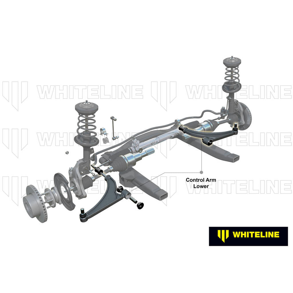 WHITELINE KTA290 Lower Control Arm w/ Endlinks, Anti-Lift/Roll-Center Correction for Subaru Impreza Photo-1