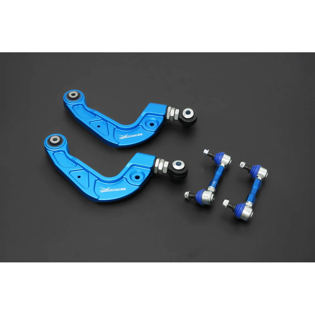 HARDRACE Q1384 Rear Upper Camber Arm + Stab. Link Kit 4pcs for for AUDI A4 / A5 (B9) 2016-2024 Photo-0